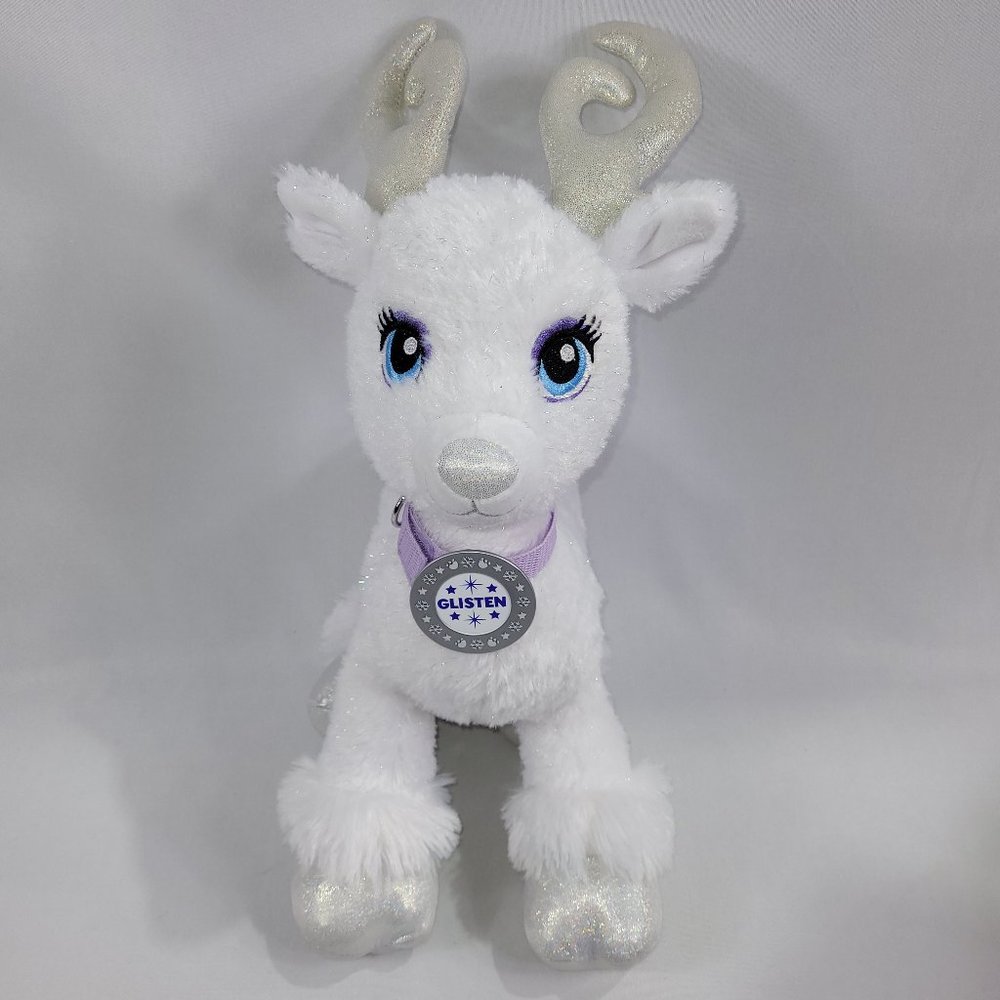 Build-A-Bear White Glisten Reindeer Christmas Deer 16" Plush Toy